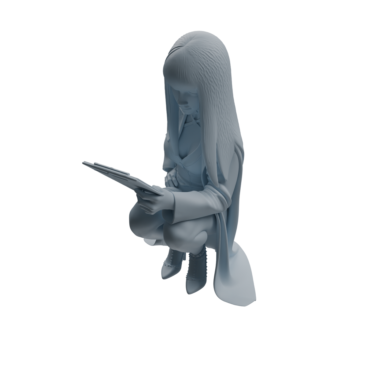 Detail view of MRY-SFW LYTR1003 Female Doctor with Medical Folder Character Modern Model 4 pcs Model