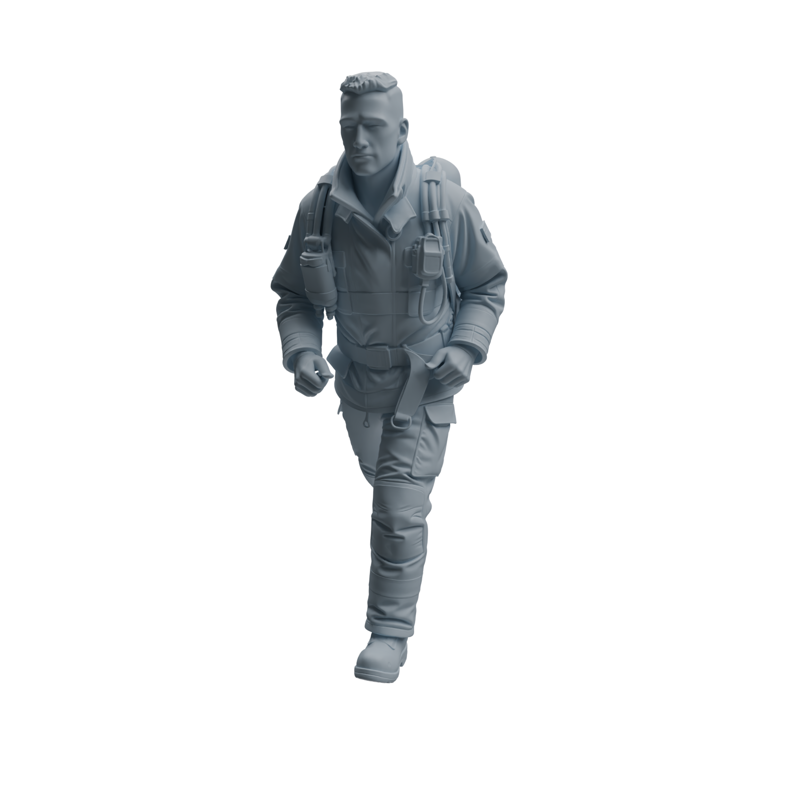 Detail view of MRY-SFW LYTR1061 Firefighter Character Modern Model 4 pcs Model