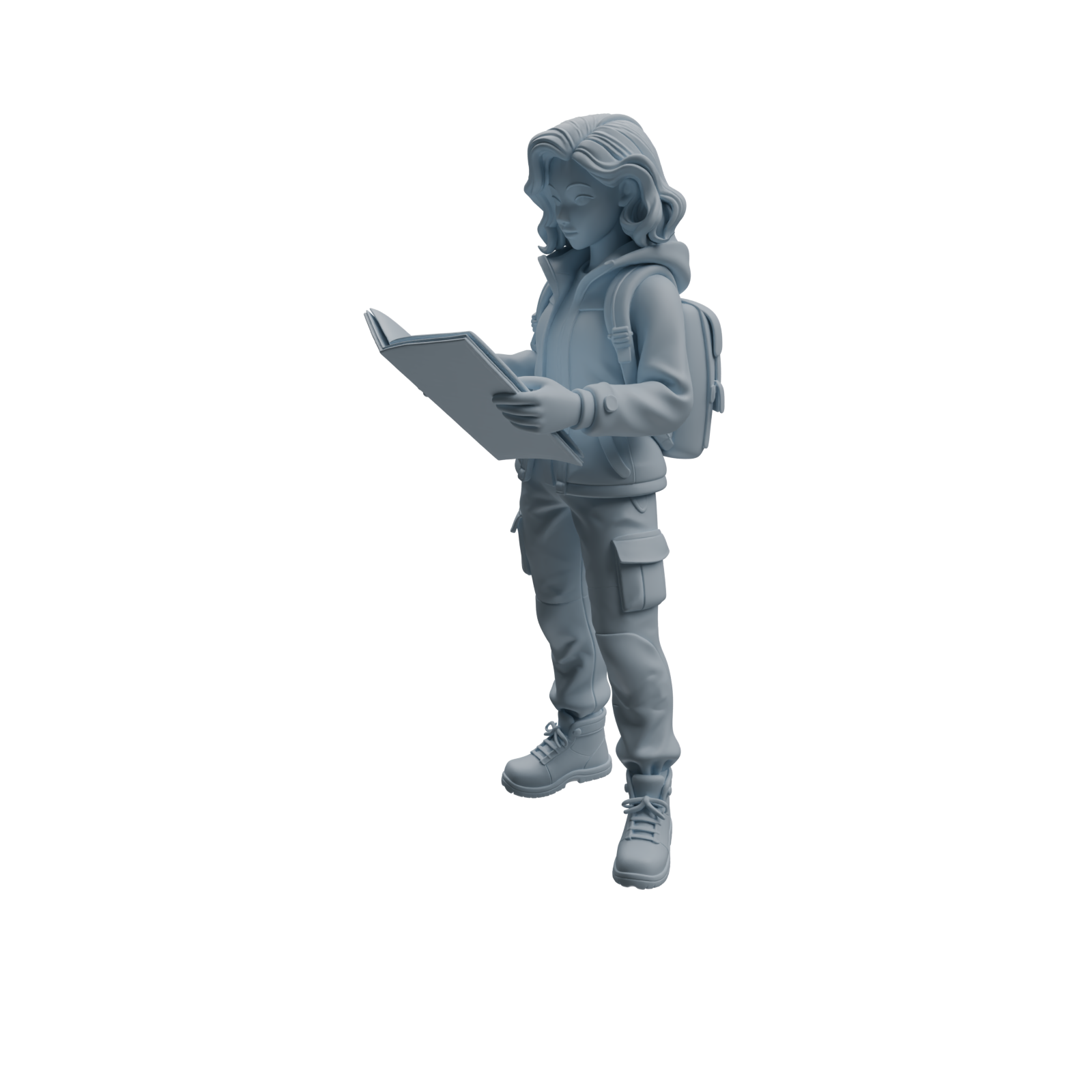Detail view of MRY-SFW LYTR1027 Outdoor Adventure Activity Female Character Modern Model 4 pcs Model