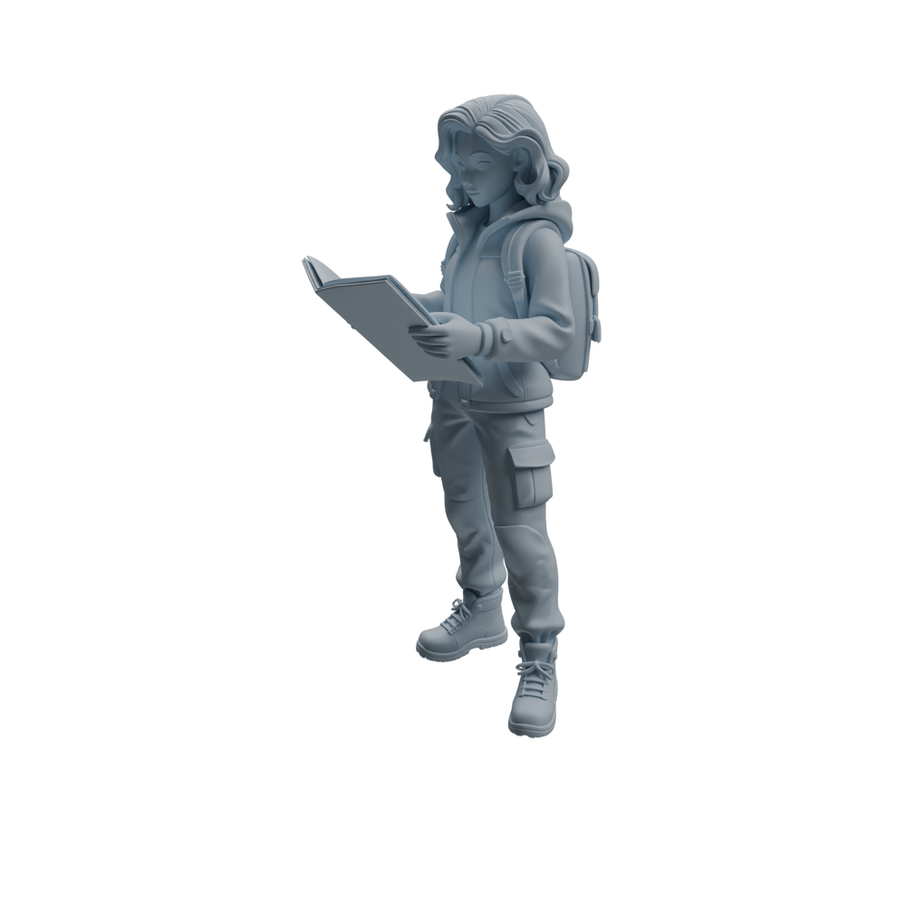 Detail view of MRY-SFW LYTR1027 Outdoor Adventure Activity Female Character Modern Model 4 pcs Model