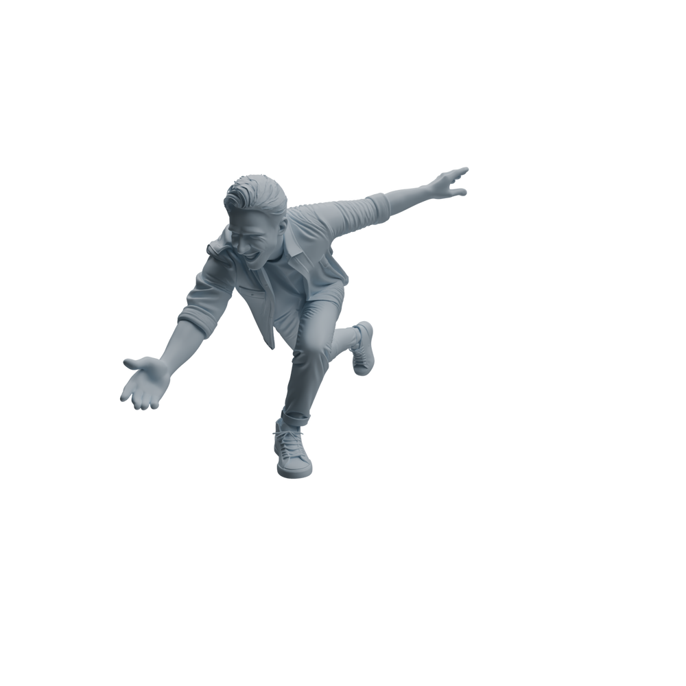 Detail view of MRY-SFW LYTR1041 Joyful Interactive Male Character Modern Model 4 pcs Model