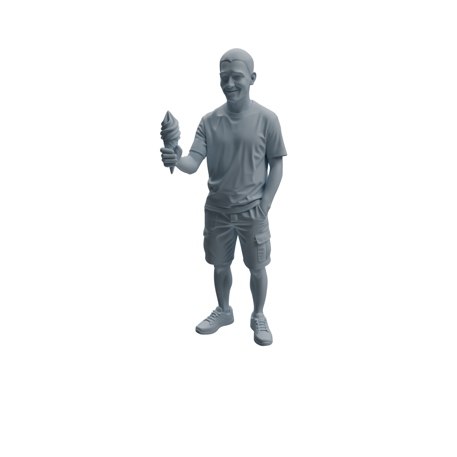 Detail view of MRY-SFW LYTR1057 Ice Cream Shop Staff Character Modern Model 4 pcs Model