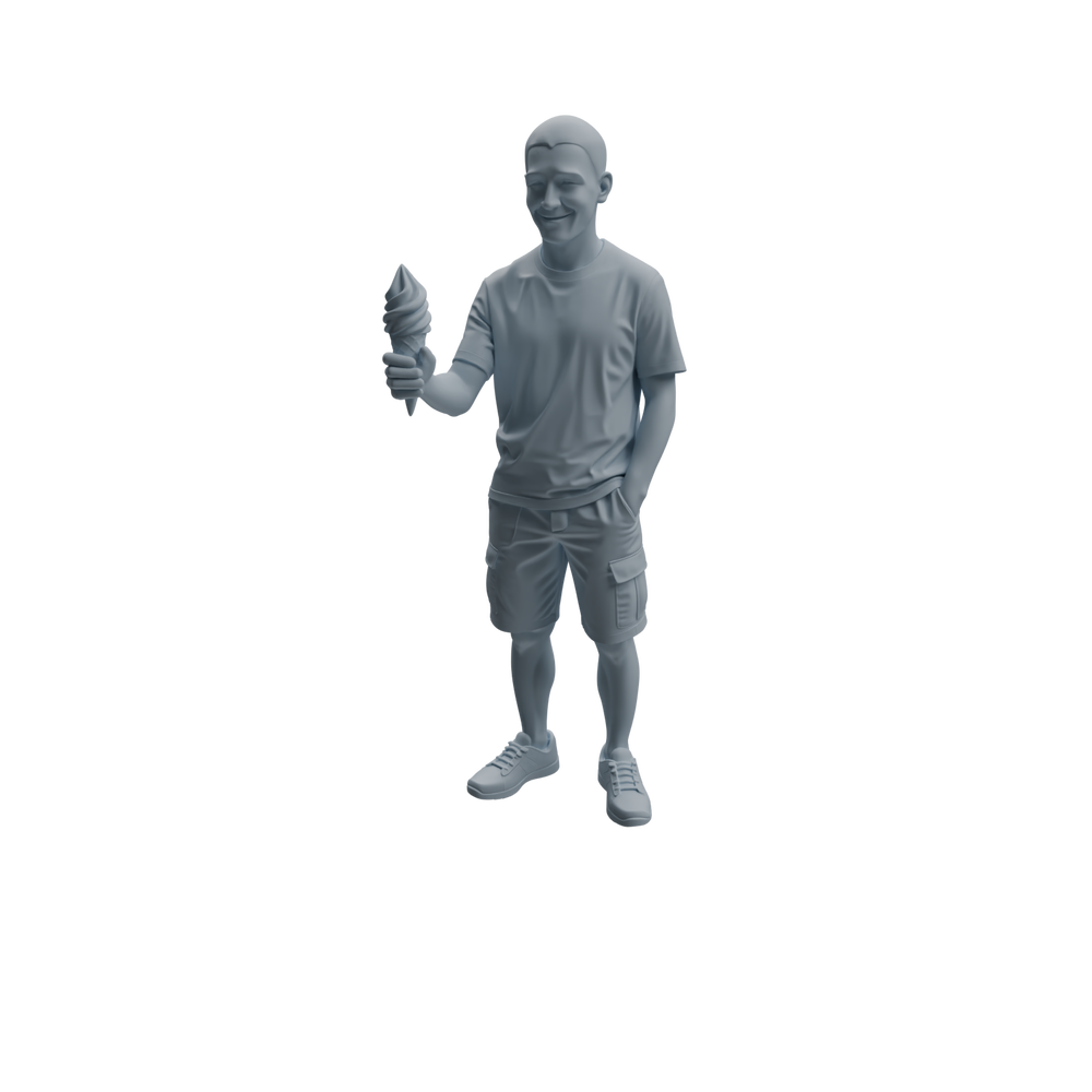 Detail view of MRY-SFW LYTR1057 Ice Cream Shop Staff Character Modern Model 4 pcs Model