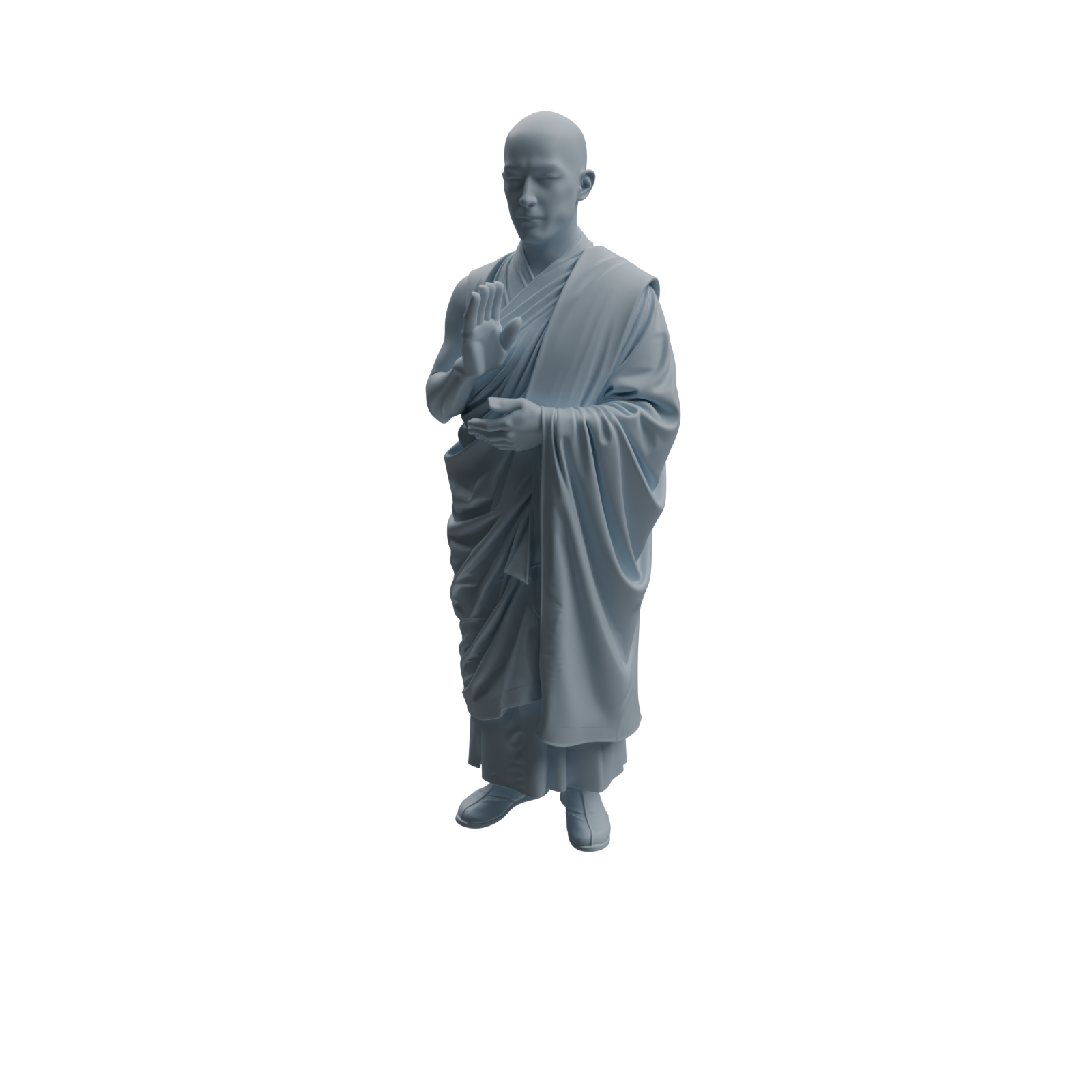 Detail view of MRY-SFW LYTR1085 Martial Monk with Ritual Tools Character Modern Model 4 pcs Model