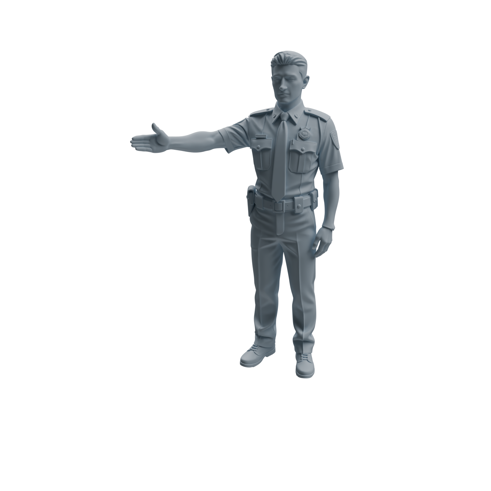 Detail view of MRY-SFW LYTR959 Multi-Scenario Male Police Officer Character Modern Model 4 pcs Model