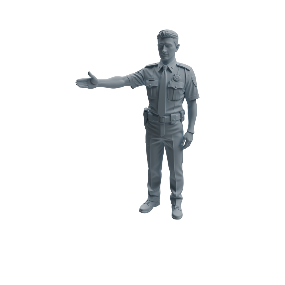 Detail view of MRY-SFW LYTR959 Multi-Scenario Male Police Officer Character Modern Model 4 pcs Model
