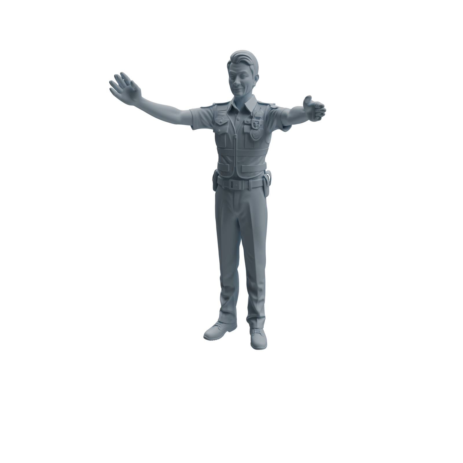 Detail view of MRY-SFW LYTR960 Multi-Scene On-Duty Male Police Officer Character Modern Model 4 pcs Model