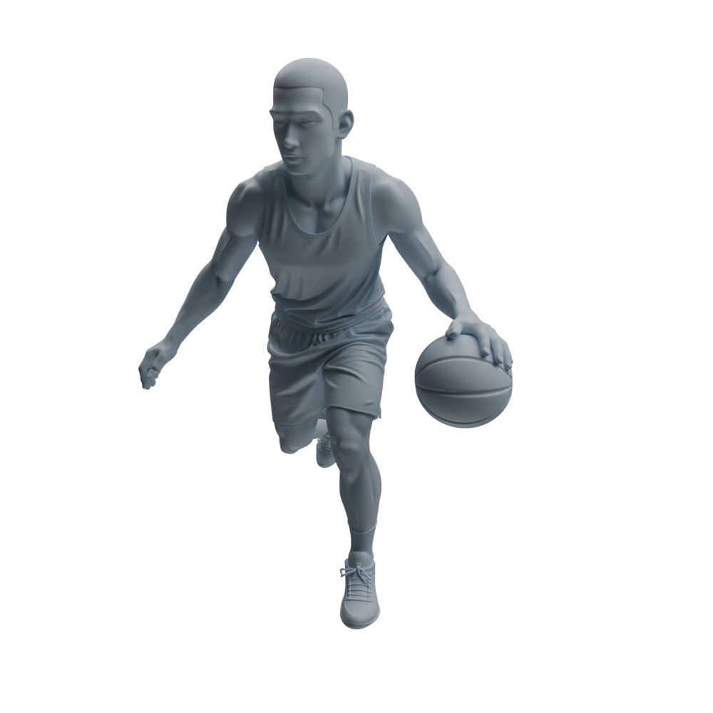 Detail view of MRY-SFW LYTR969 Ball-Sports PE Teacher Character Modern Model 4 pcs Model