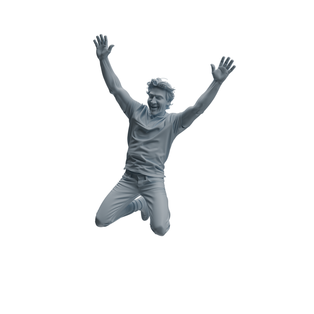 Detail view of MRY-SFW LYTR1040 Dynamic Interactive Male Character Modern Model 4 pcs Model