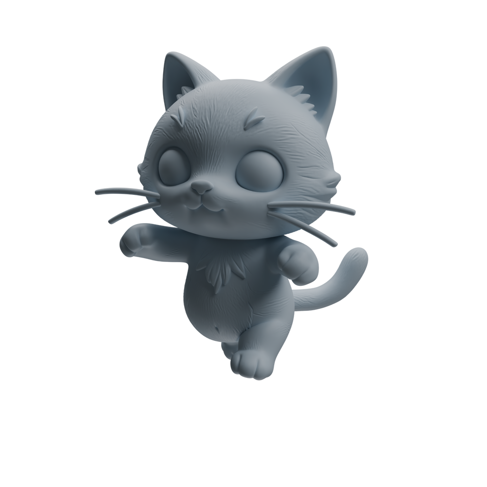 Detail view of MRY-SFW LYTR1048 Cartoon Bear & Cat Animal Modern Model 4 pcs Model