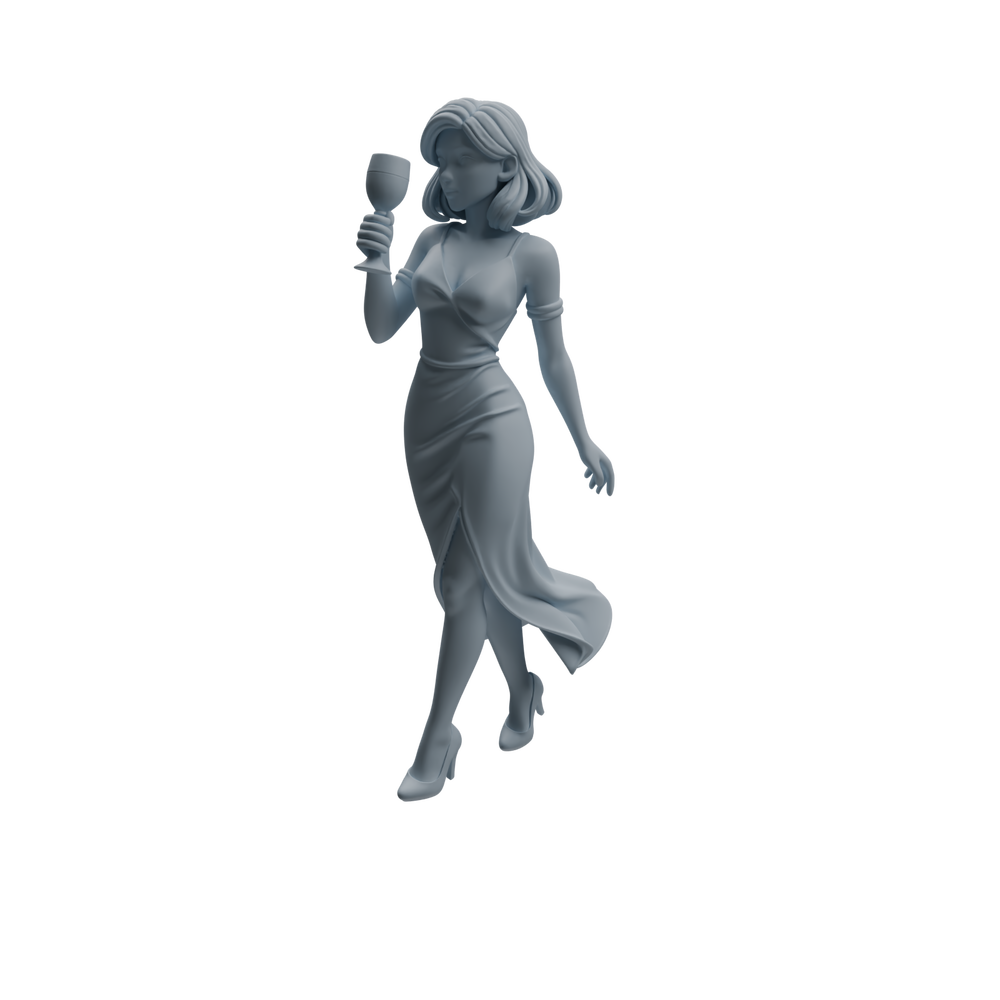 Detail view of MRY-SFW LYTR935 Banquet Female Guest Character Modern Model 4 pcs Model