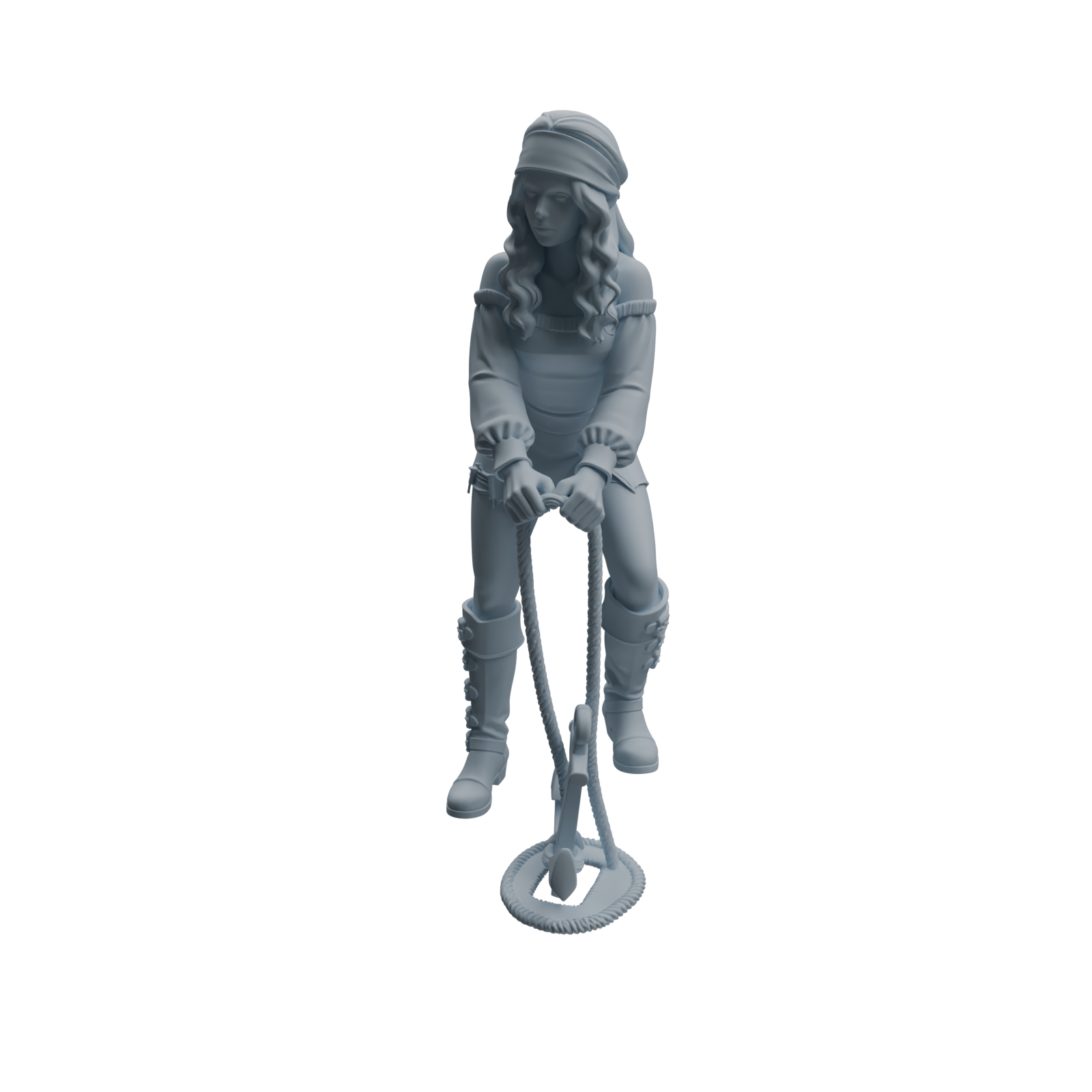 Detail view of MRY-SFW LYTR1094 Modern Female Pirate Character Modern Model 4 pcs Model