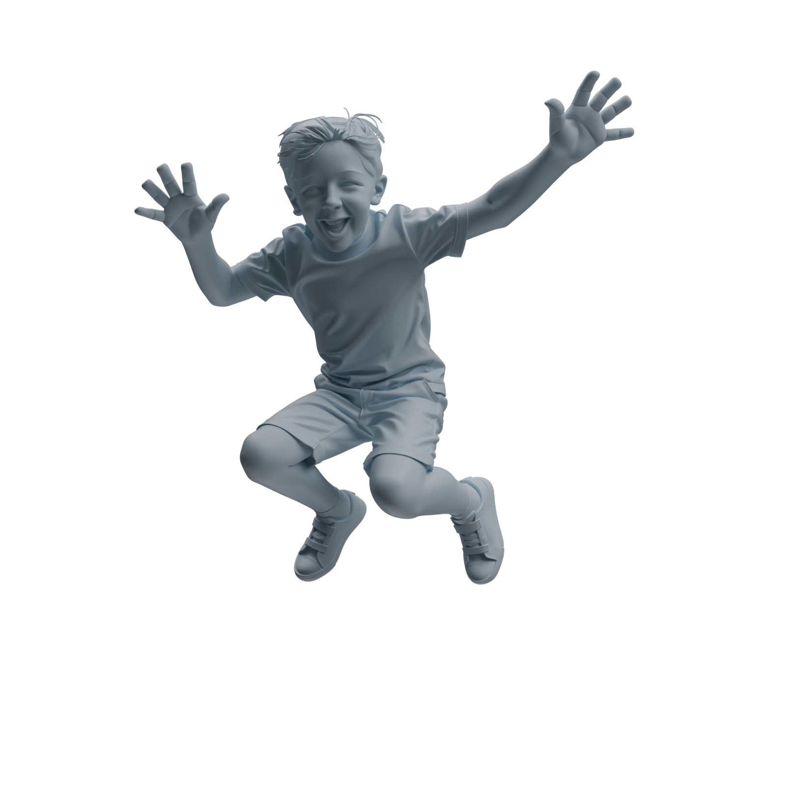 Detail view of MRY-SFW LYTR1034 Joyful Kids Character Modern Model 4 pcs Model
