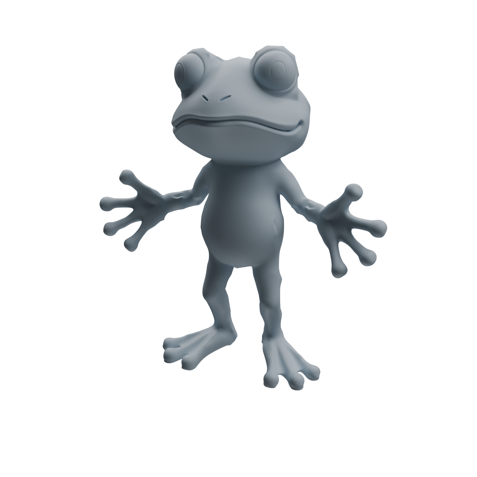 Detail view of MRY-SFW LYTR1052 Cartoon Frog Animal Modern Model 4 pcs Model
