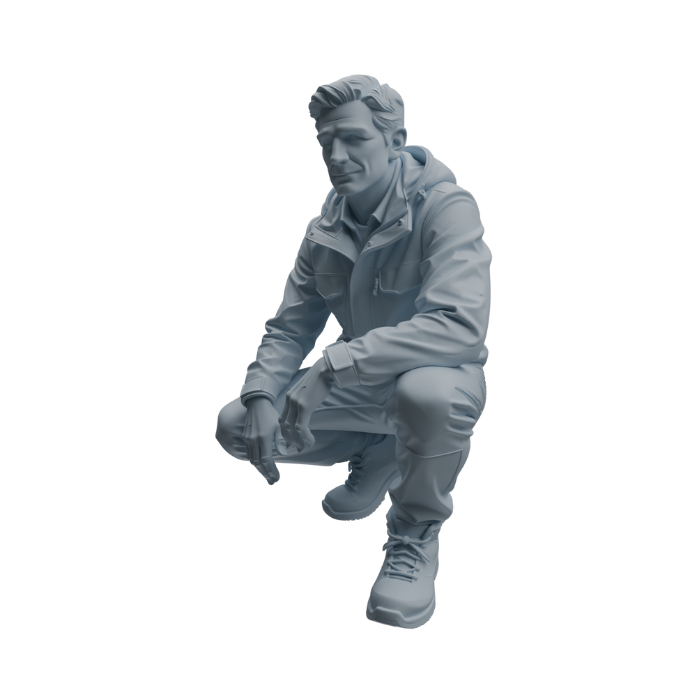 Detail view of MRY-SFW LYTR1023 Outdoor Casual Male Character Modern Model 4 pcs Model