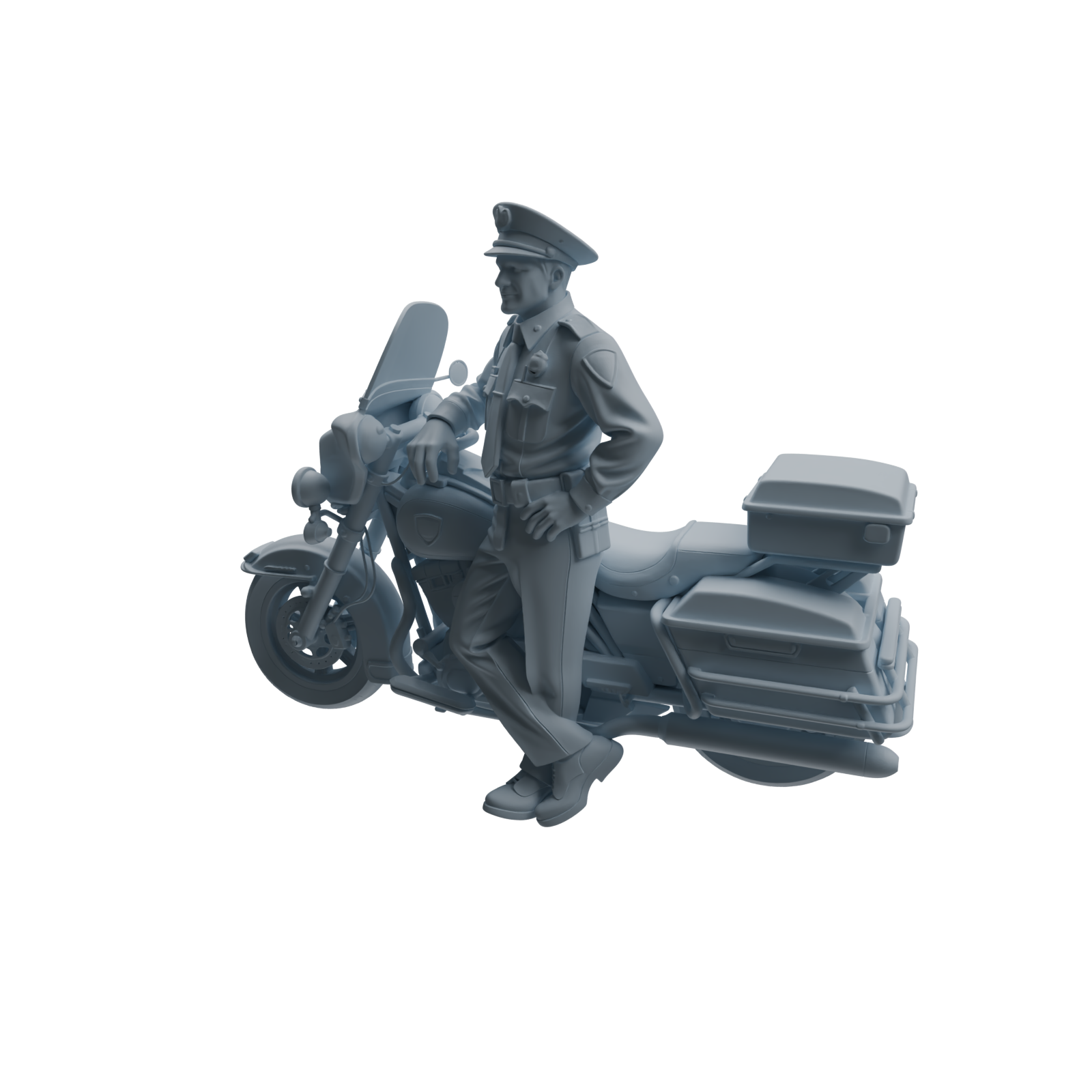 Detail view of MRY-SFW LYTR958 Multi-Pose Male Traffic Police Officer Character Modern Model 4 pcs Model