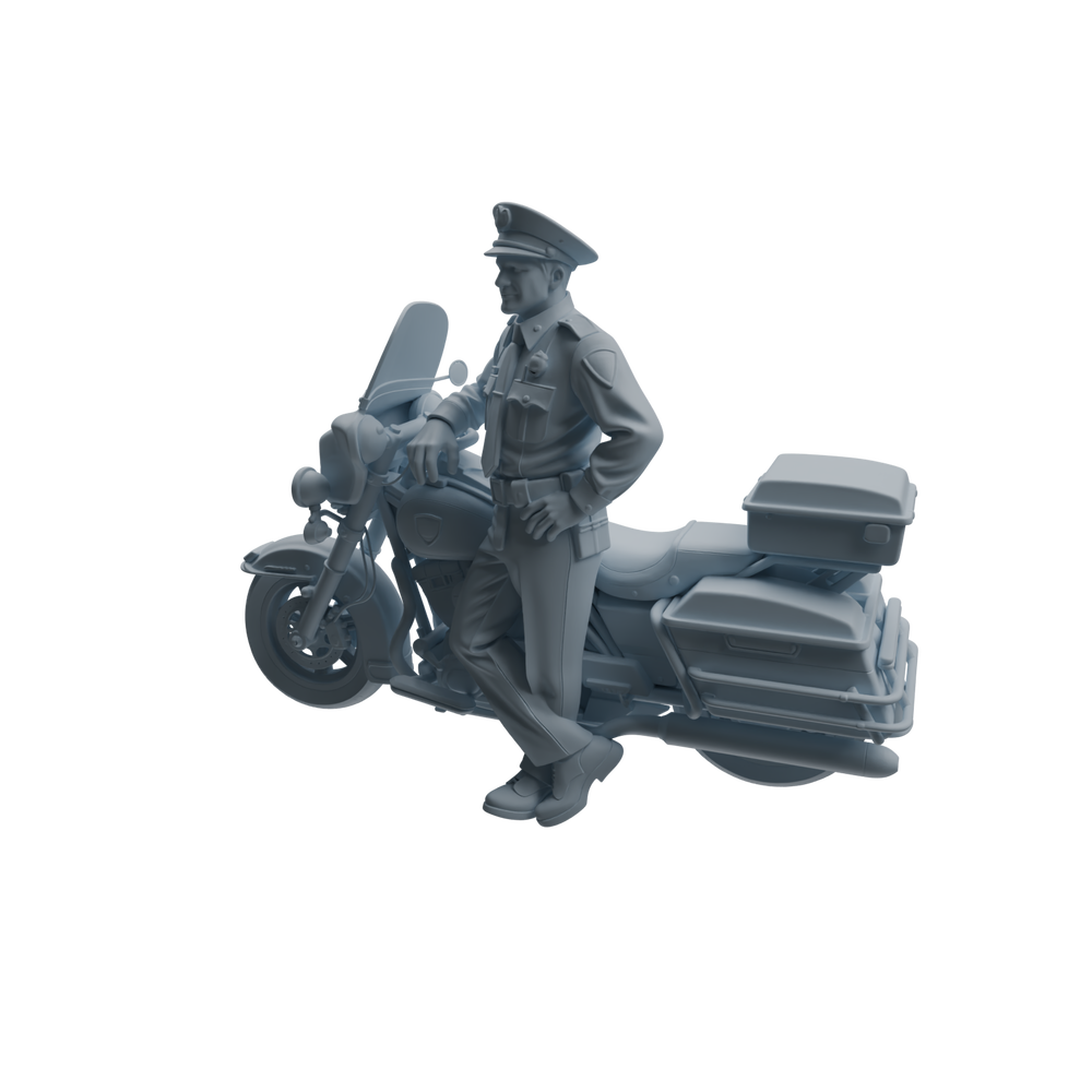 Detail view of MRY-SFW LYTR958 Multi-Pose Male Traffic Police Officer Character Modern Model 4 pcs Model