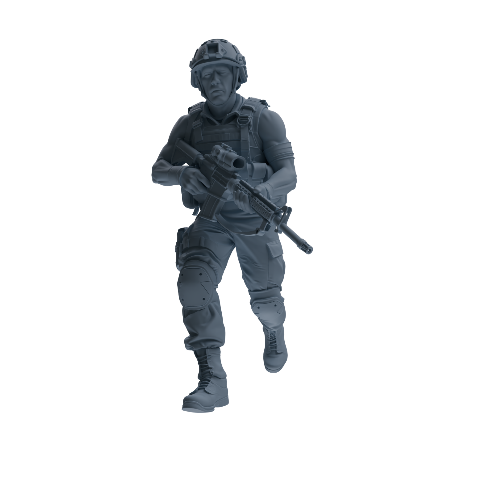 MRY-SFW SSTR181 Miniatures Soldier Model Kit Combat Soldier Pose Modern Model 6 pcs