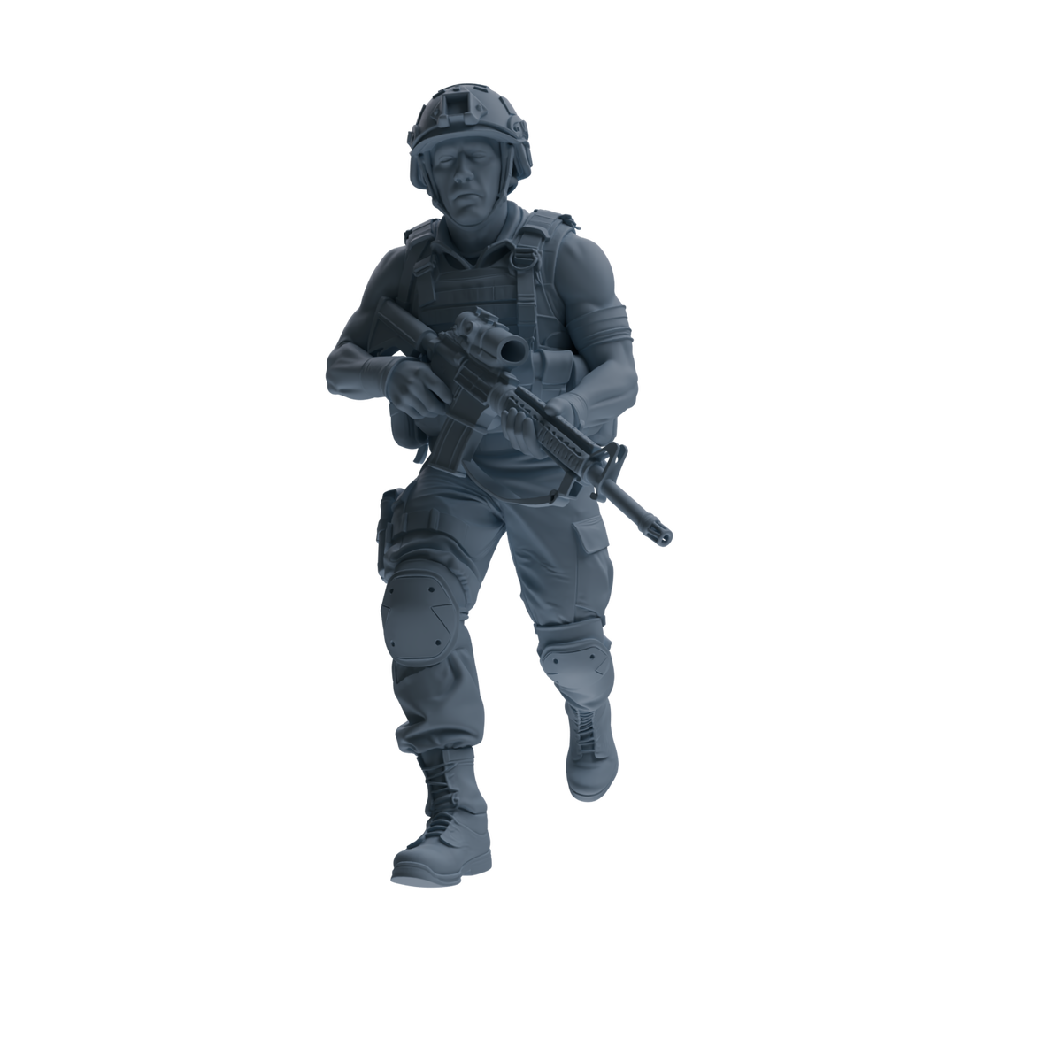 MRY-SFW SSTR181 Miniatures Soldier Model Kit Combat Soldier Pose Modern Model 6 pcs — detail view 12