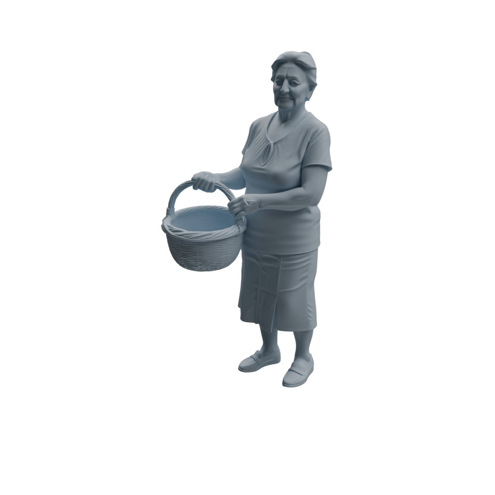 Detail view of MRY-SFW LYTR995 Market Elderly Shopper Character Modern Model 4 pcs Model