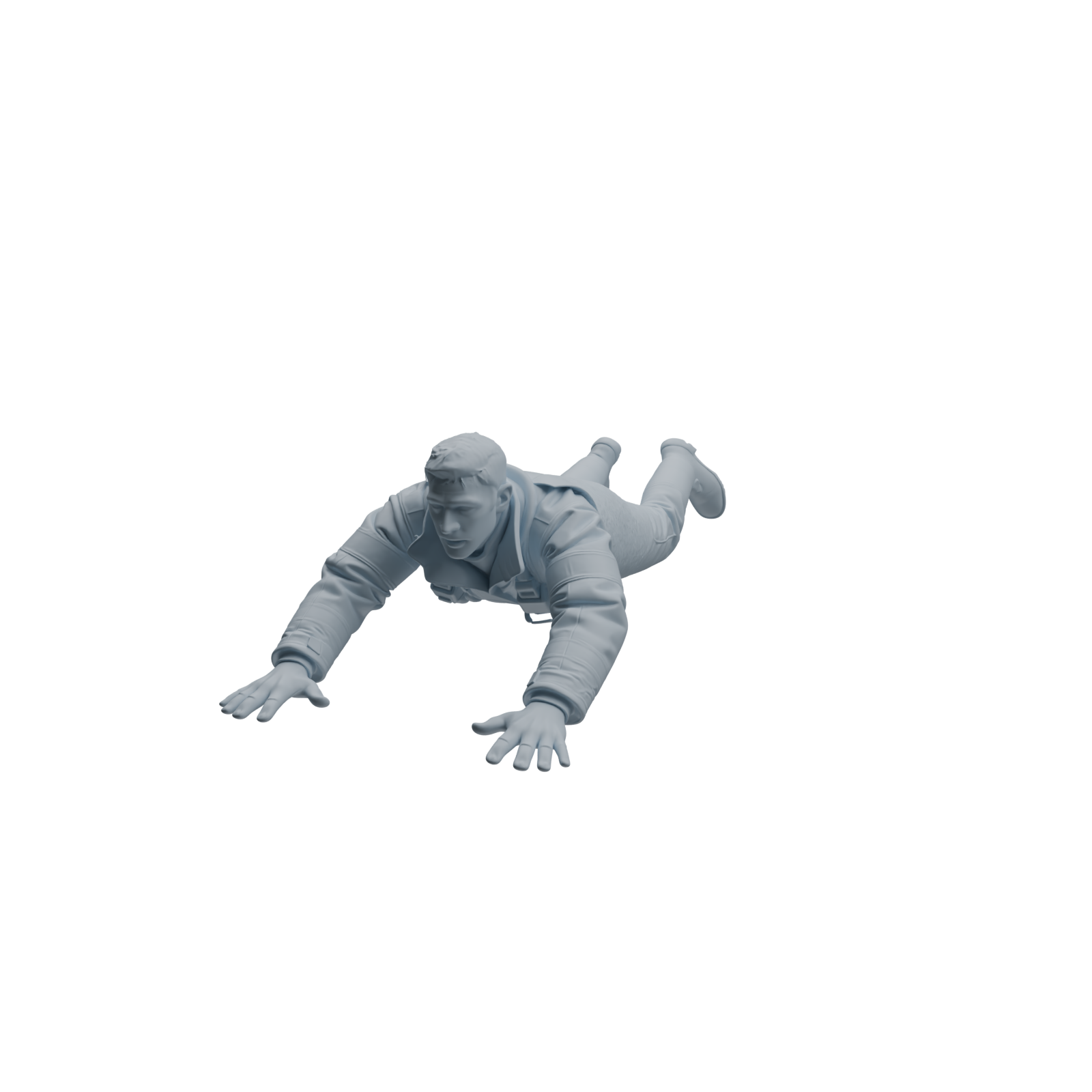 Detail view of MRY-SFW LYTR1068 Water Rescue Sitting Pose Firefighter Character Modern Model 4 pcs Model