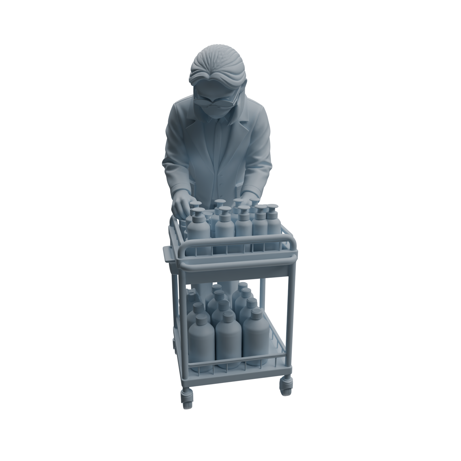 Detail view of MRY-SFW LYTR966 Lab-Operation Research Teacher Character Modern Model 4 pcs Model