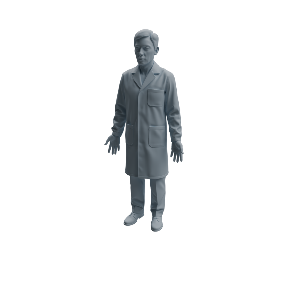 Detail view of MRY-SFW LYTR965 Lab Research Teacher Character Modern Model 4 pcs Model