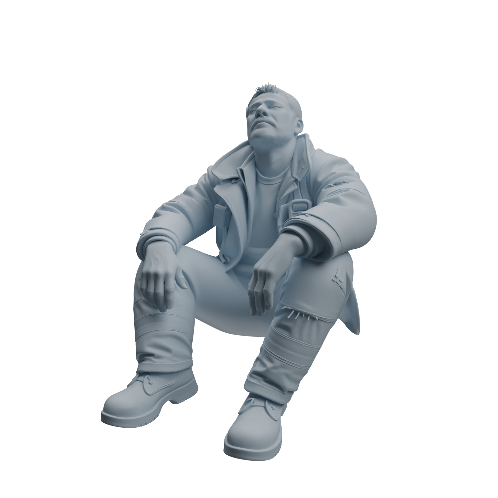 Detail view of MRY-SFW LYTR1063 Firefighter Action Pose Character Modern Model 4 pcs Model