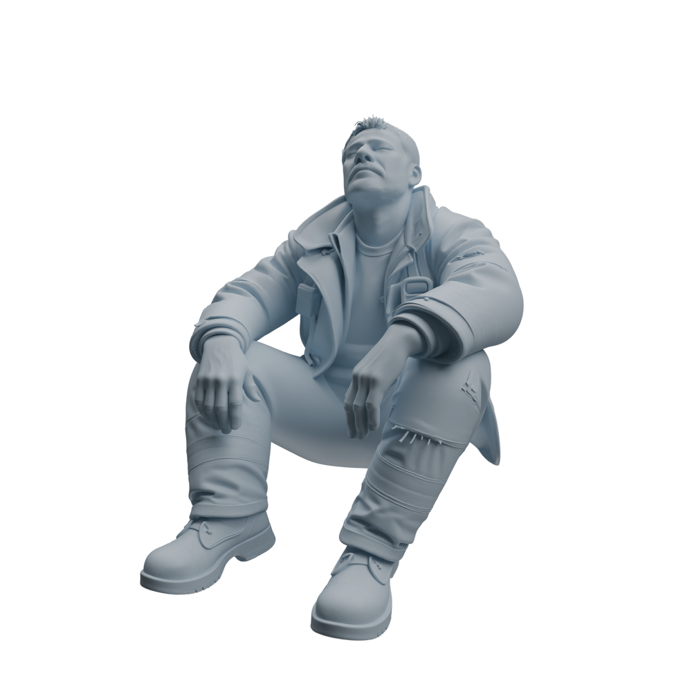 Detail view of MRY-SFW LYTR1063 Firefighter Action Pose Character Modern Model 4 pcs Model