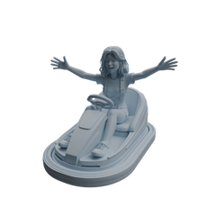 Detail view of MRY-SFW LYTR1051 Amusement Park Bumper Car Female Character Modern Model 4 pcs Model
