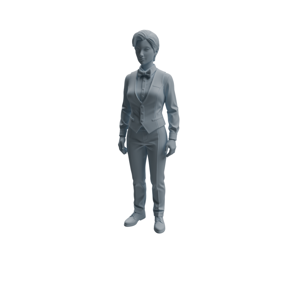Detail view of MRY-SFW LYTR933 Bar Bartender Woman Character Modern Model 4 pcs Model