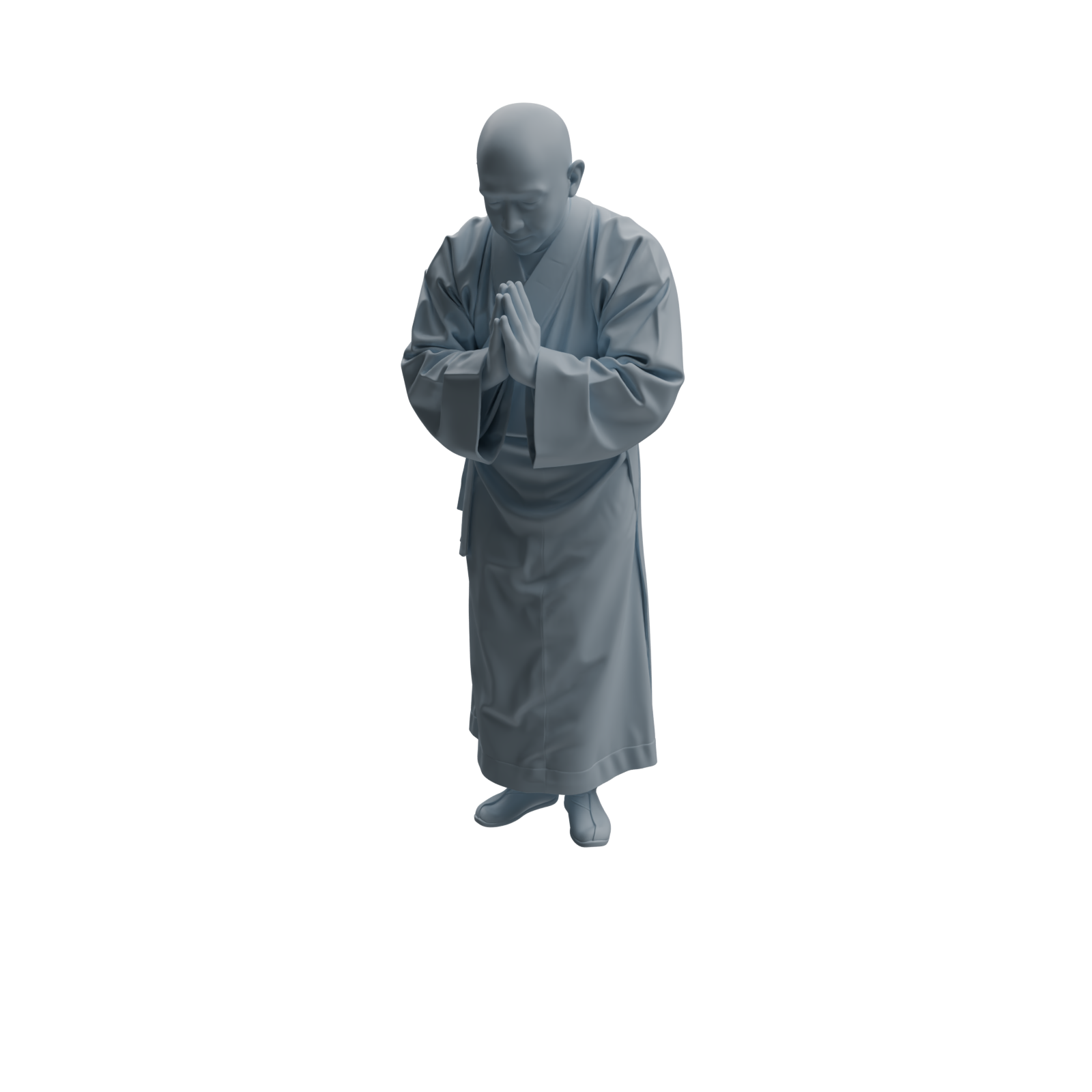 Detail view of MRY-SFW LYTR1081 Buddha-worshipping Monk Character Modern Model 4 pcs Model