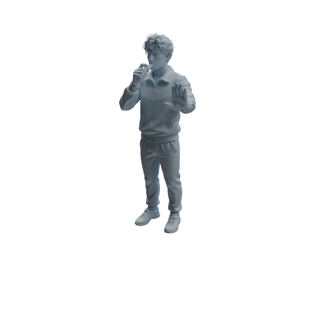Detail view of MRY-SFW LYTR967 Sports-Scene PE Teacher Character Modern Model 4 pcs Model