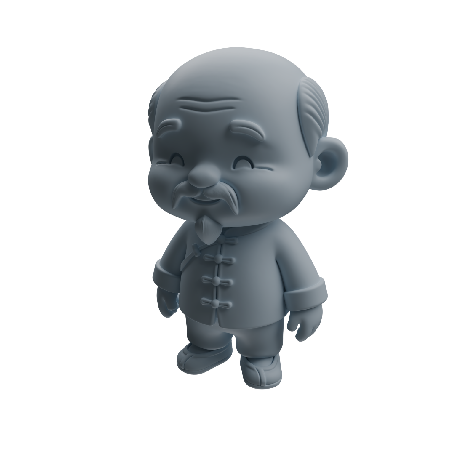 Detail view of MRY-SFW LYTR977 Traditional Chinese Elder Tea Character Modern Model 4 pcs Model