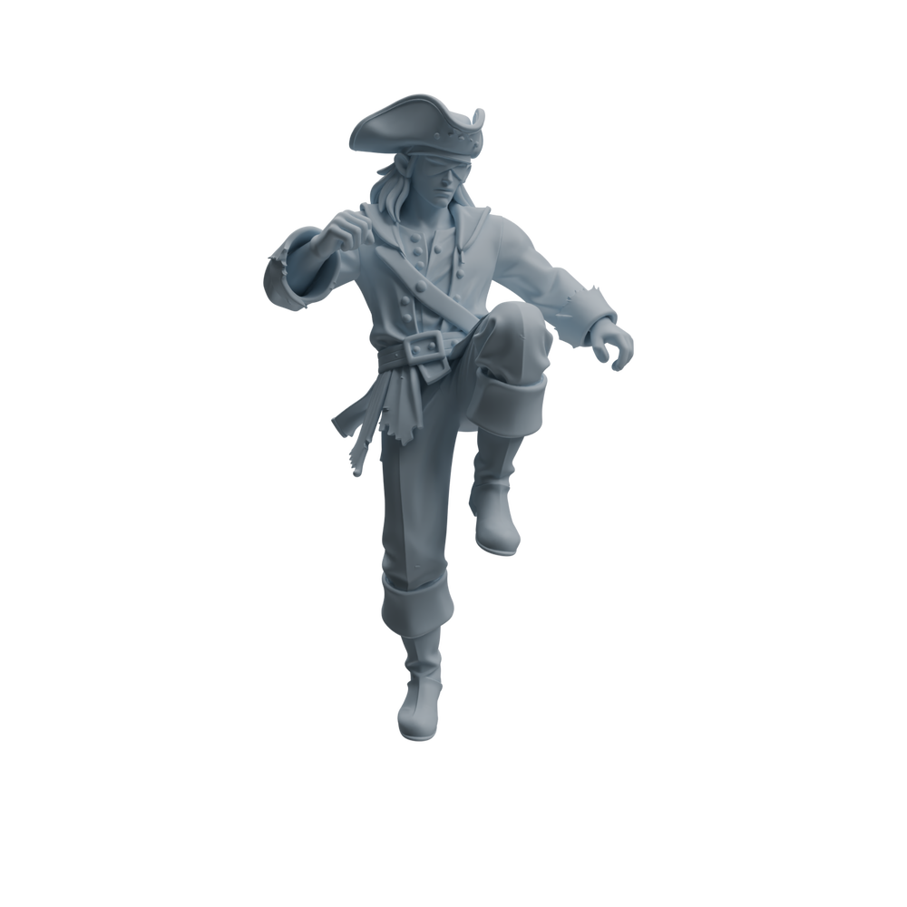 Detail view of MRY-SFW LYTR1098 Axe-wielding Pirate Character Modern Model 4 pcs Model