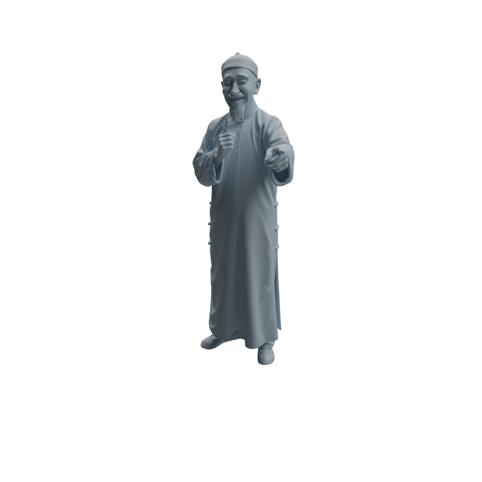 Detail view of MRY-SFW LYTR987 Late Qing-Early Republic Teahouse Owner Character Modern Model 4 pcs Model