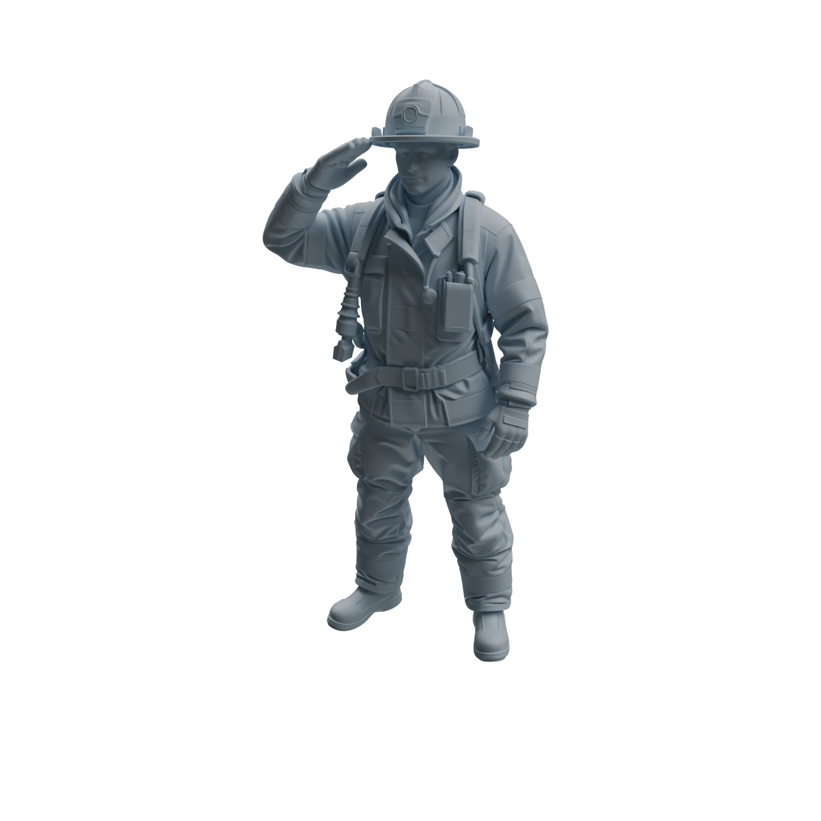Detail view of MRY-SFW LYTR1062 Firefighter Occupation Pose Character Modern Model 4 pcs Model