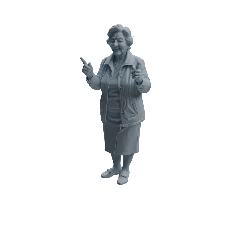 Detail view of MRY-SFW LYTR1035 Interactive Elderly Character Modern Model 4 pcs Model