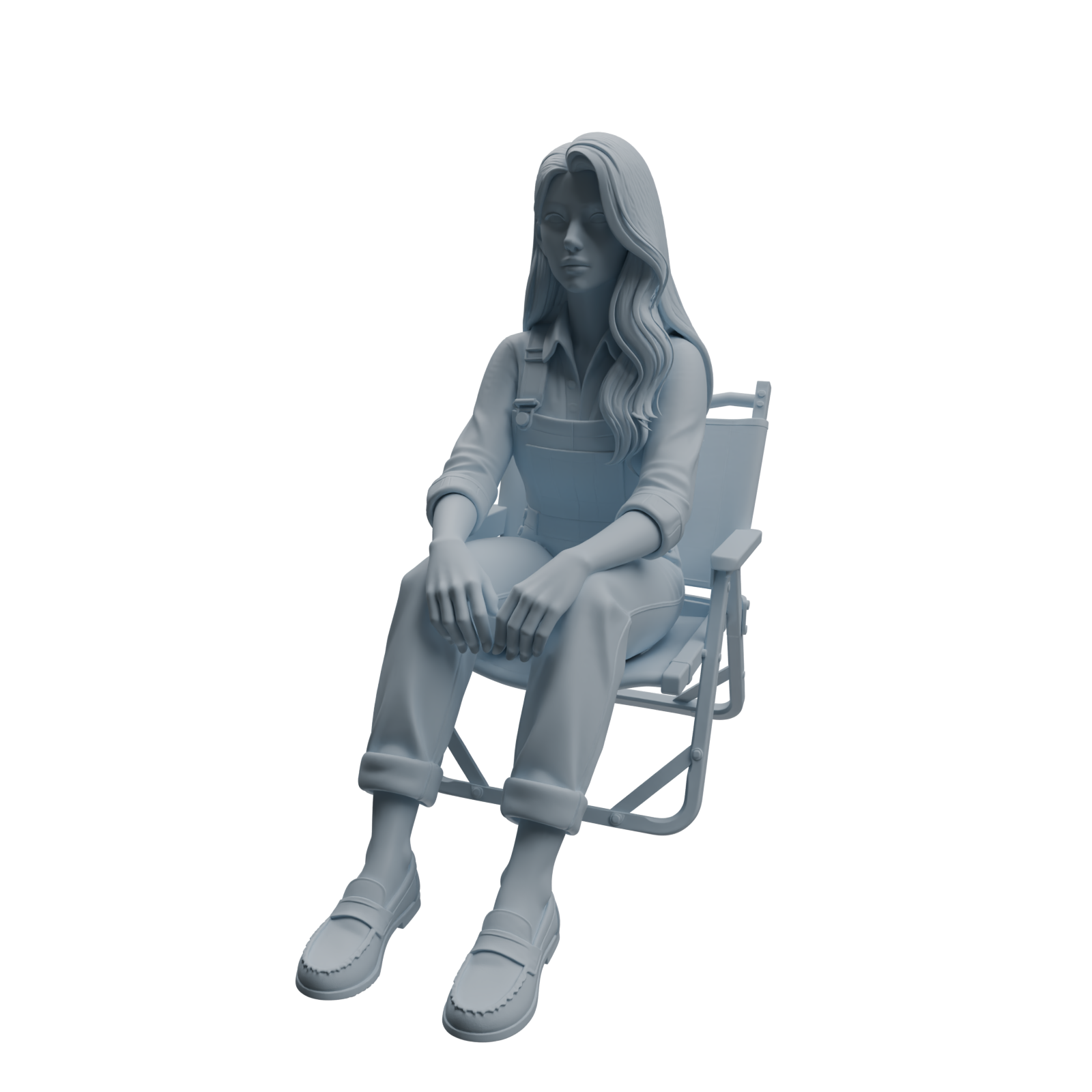 Detail view of MRY-SFW LYTR1019 Casual Camping Female Character Modern Model 4 pcs Model