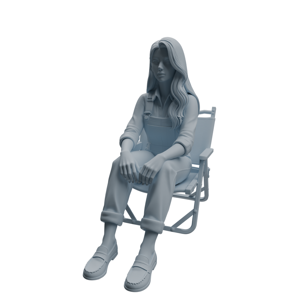 Detail view of MRY-SFW LYTR1019 Casual Camping Female Character Modern Model 4 pcs Model