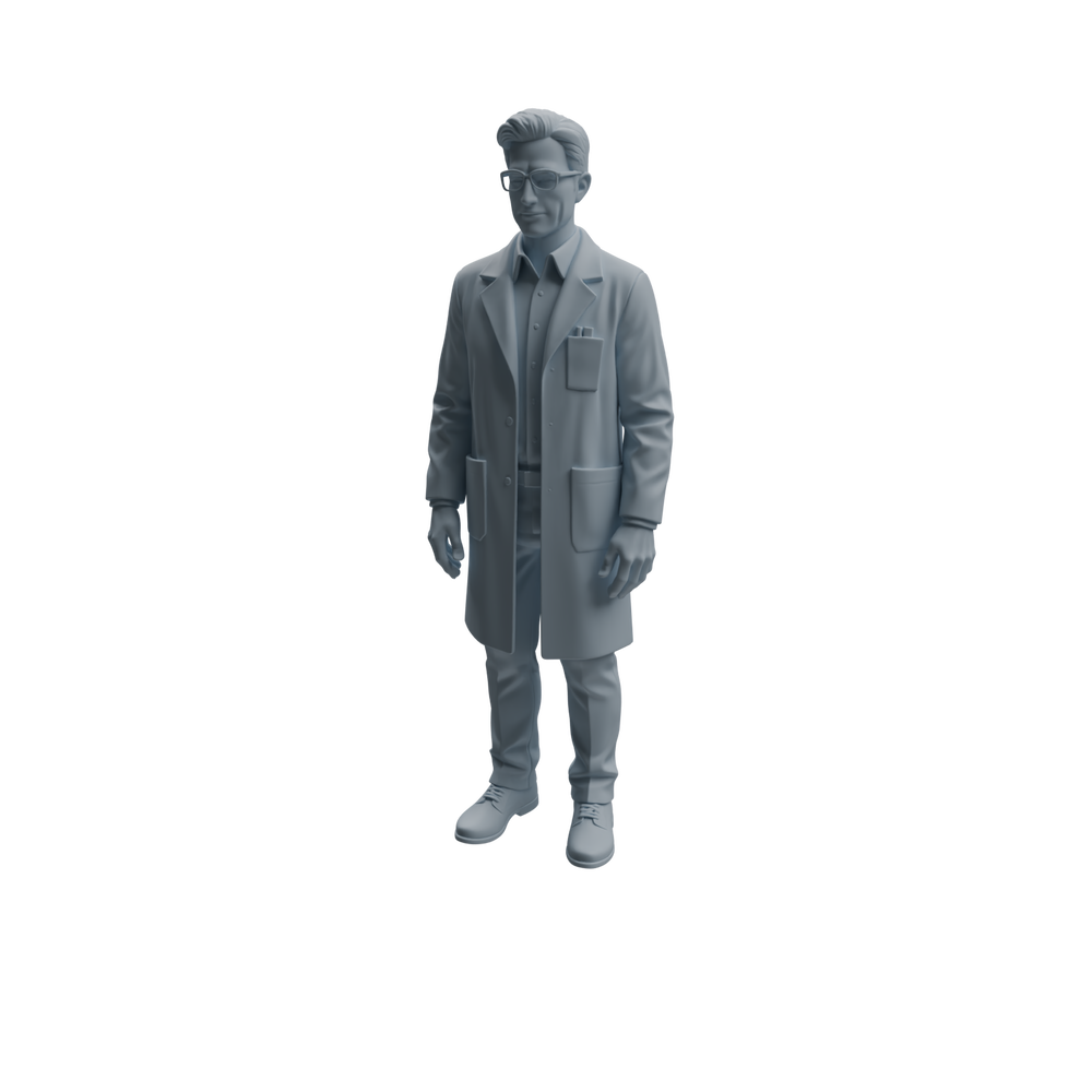 Detail view of MRY-SFW LYTR964 Lab Instructor Teacher Character Modern Model 4 pcs Model