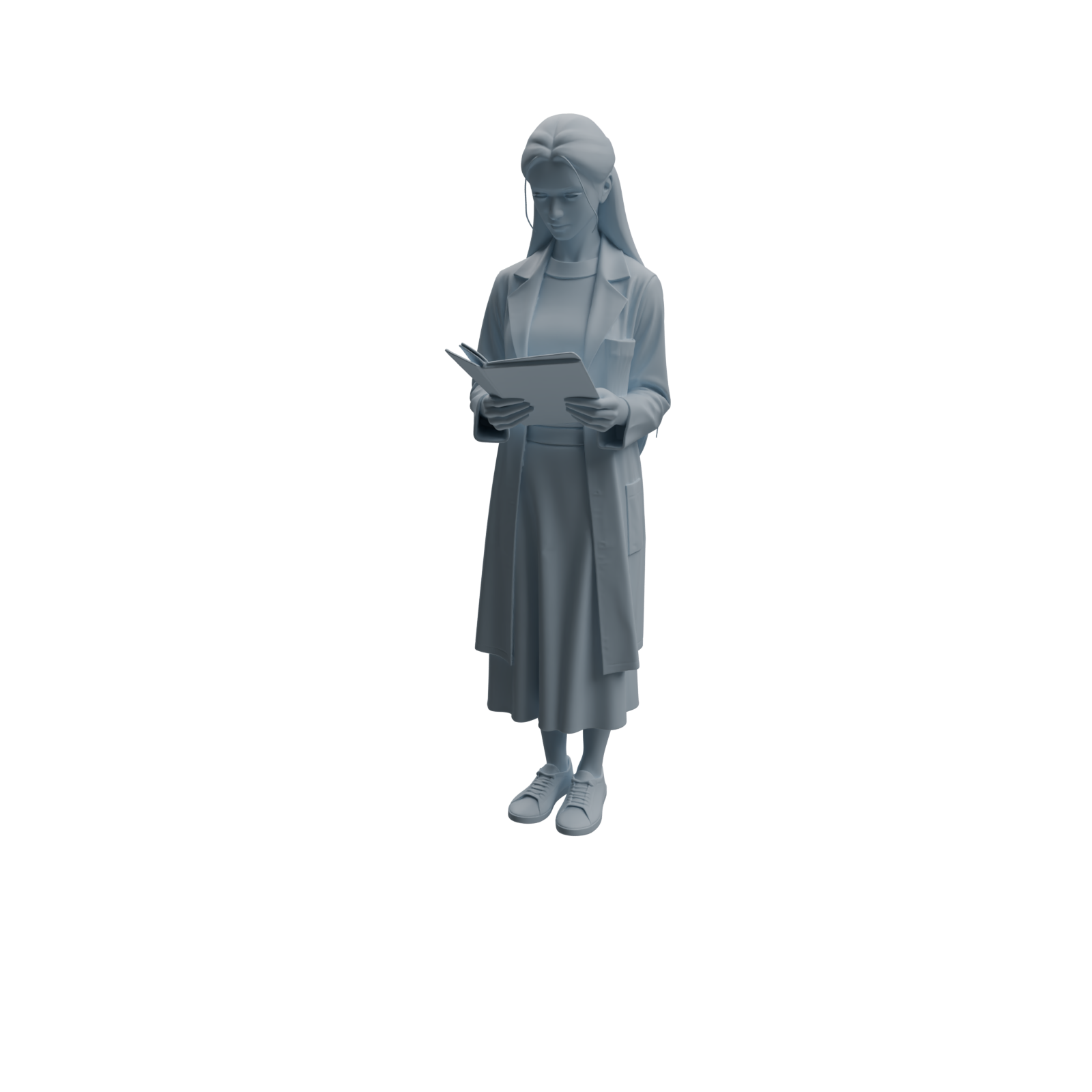 Detail view of MRY-SFW LYTR1004 Female Medical Staff in Uniform Character Modern Model 4 pcs Model