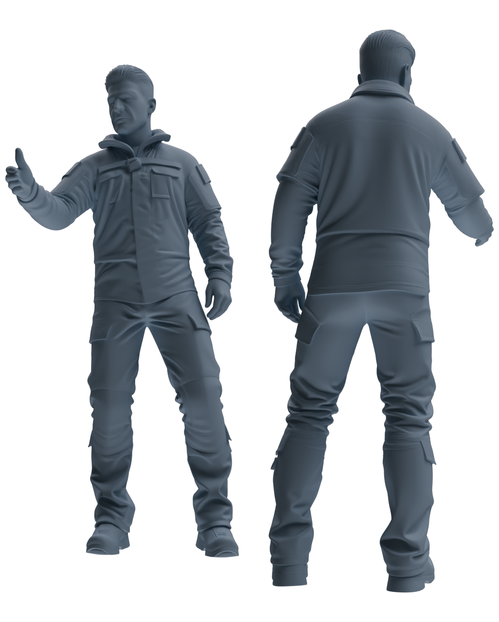 Detail view of MRY-SFW LYGR690 Modern U.S. Military Six-Person Daily Routine 2 Model