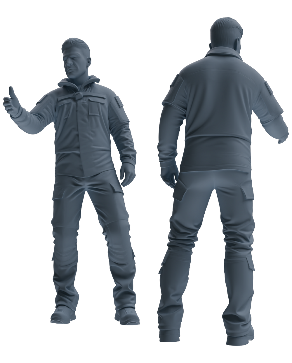 Detail view of MRY-SFW LYGR690 Modern U.S. Military Six-Person Daily Routine 2 Model