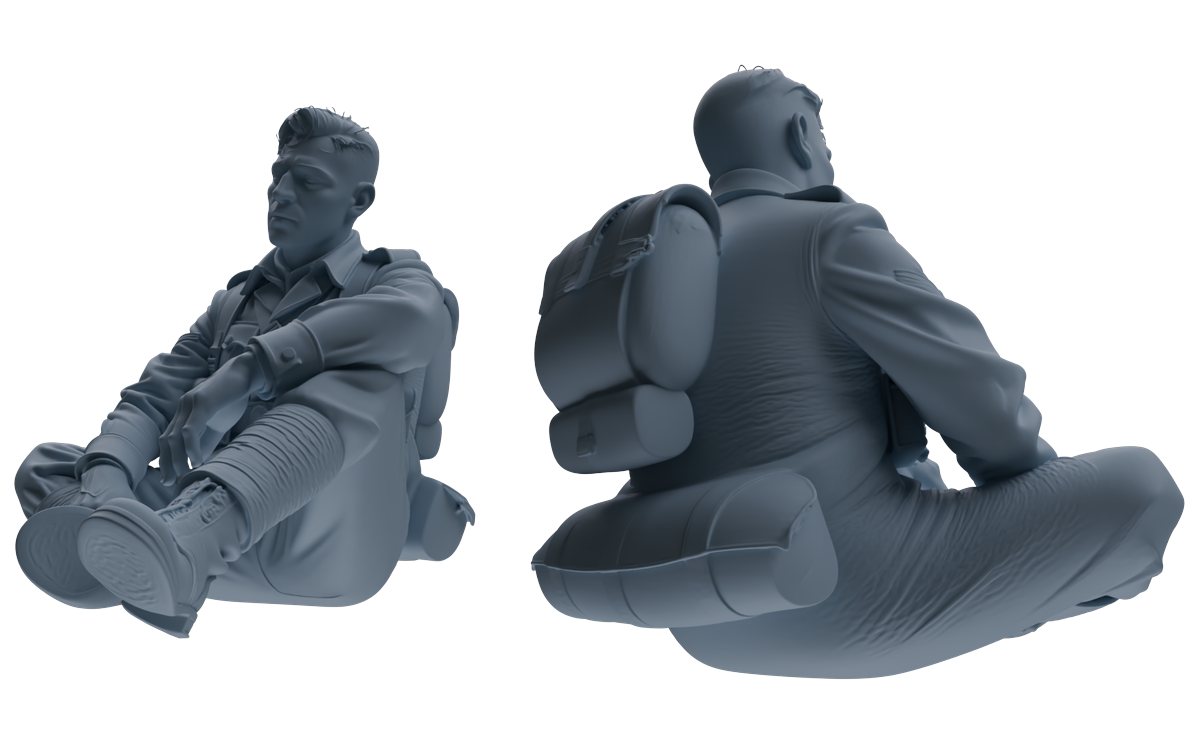MRY-SFW SSTR197 Miniatures Soldier Model Kit Multi-Pose Soldier Modern Model 5 pcs