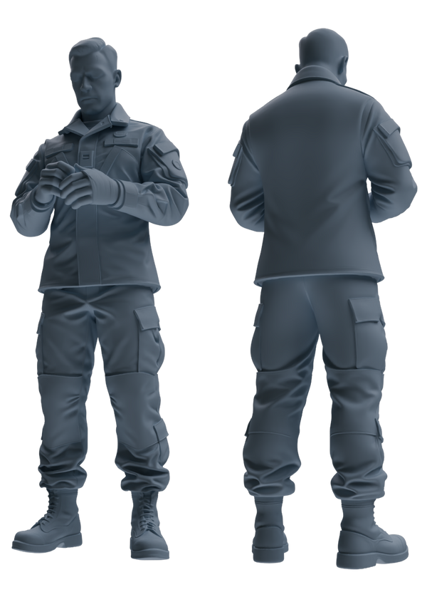 MRY-SFW SSTR210 Miniatures Soldier Model Kit WWII Soldier Organizing Gear Pose Modern Model 4 pcs
