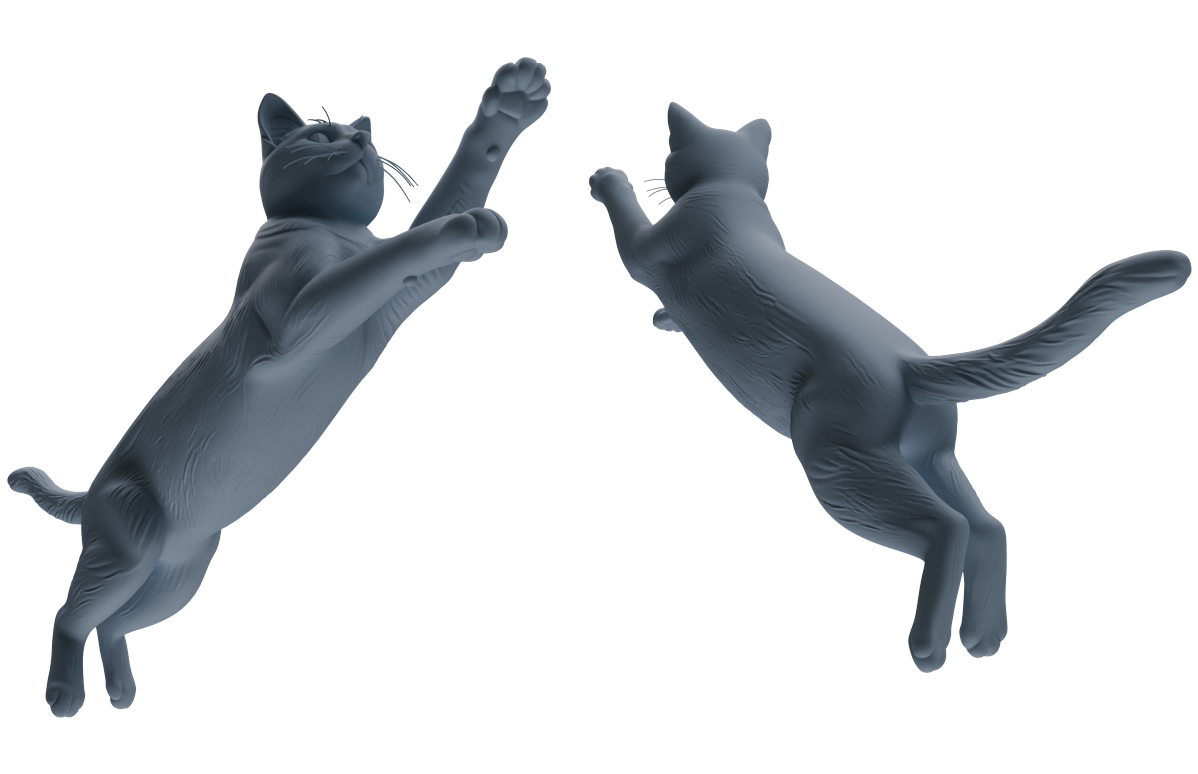 Detail view of MRY-SFW LYTR844 Cat Pose Model 4 pcs Miniature Car Diorama Figures Scene Props Accessories Resin Model