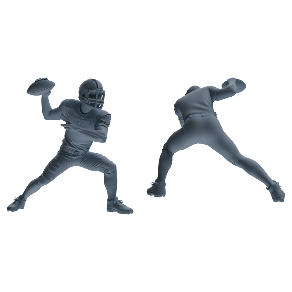 Detail view of MRY-SFW LYTR809 American Football Player Figure Modern Model 5 pcs Miniature Car Diorama Figures Scene Props Accessories Resin Model