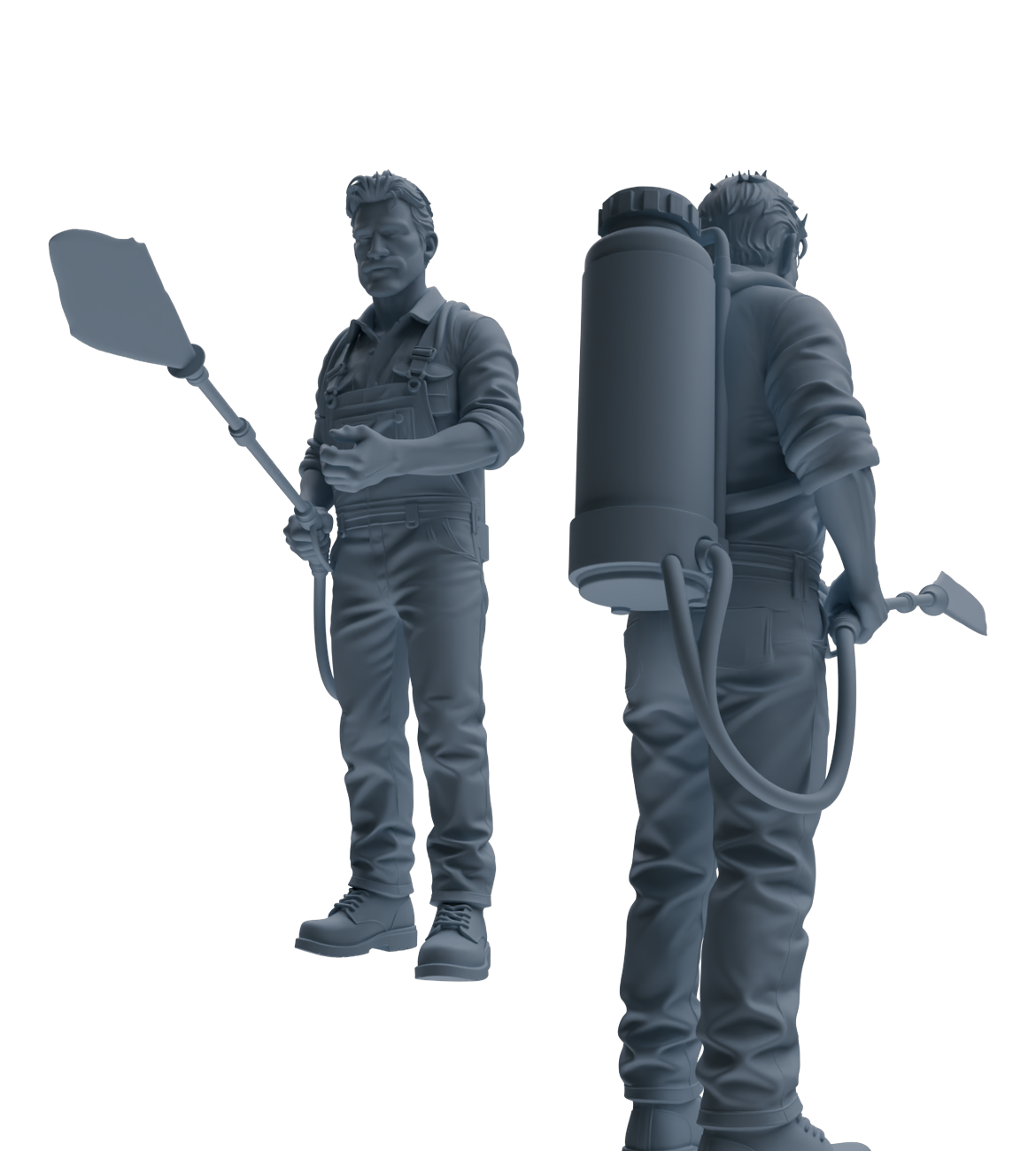 Detail view of MRY-SFW LYTR906 Farm Worker Man Modern Model 4 pcs Model