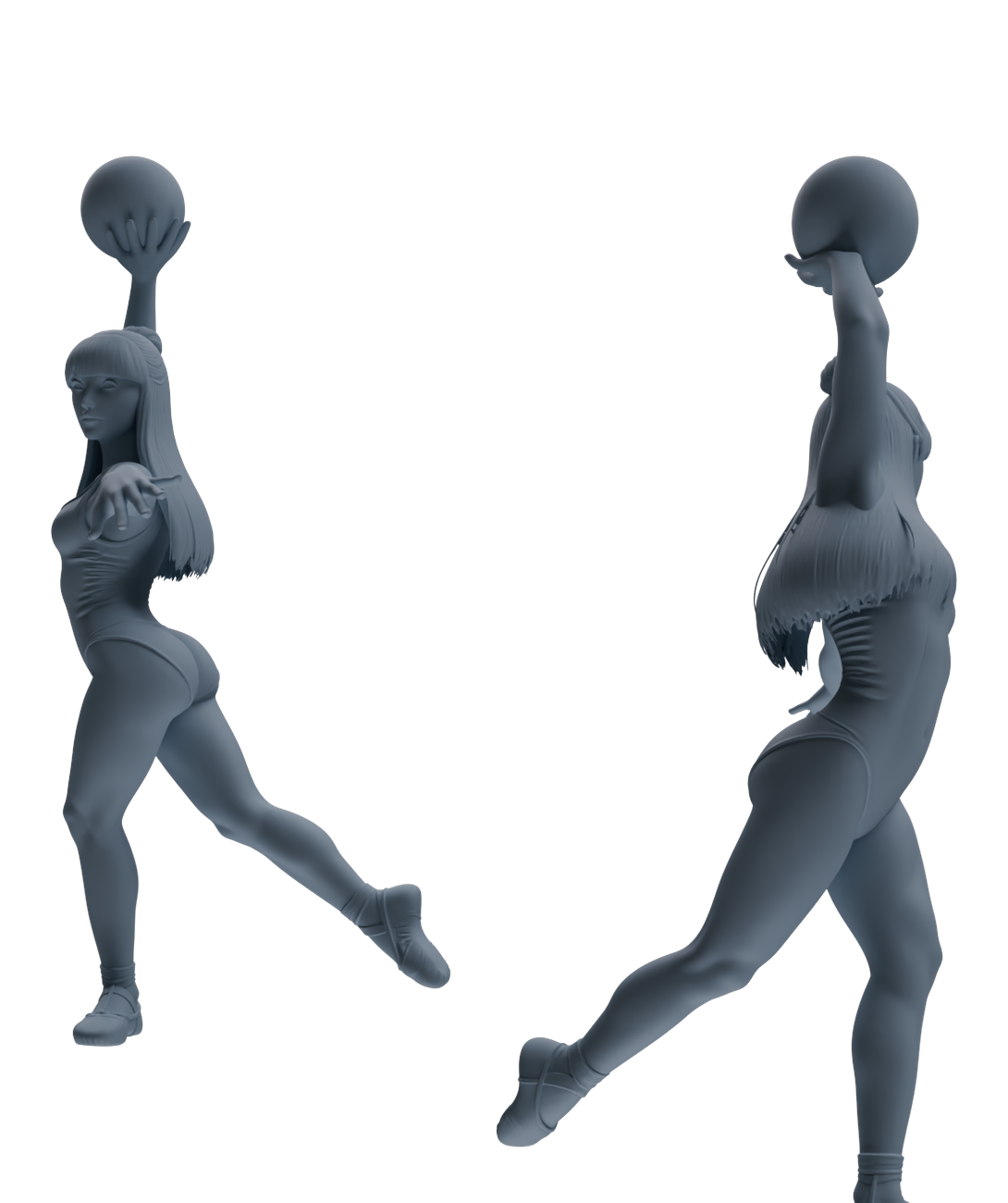 Detail view of MRY-SFW LYTR835 Rhythmic Gymnastics Female Athlete Figure Modern Model 6 pcs Miniature Car Diorama Figures Scene Props Accessories Resin Model
